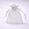 Silver Organza mesh bag